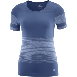 Salomon Women&#x27;s Elevate Move&#x27;on Tee Dark Denim | Buy Salomon Women&#x27;s Elevate Move&#x27;on Tee Dark Denim here | Outnorth