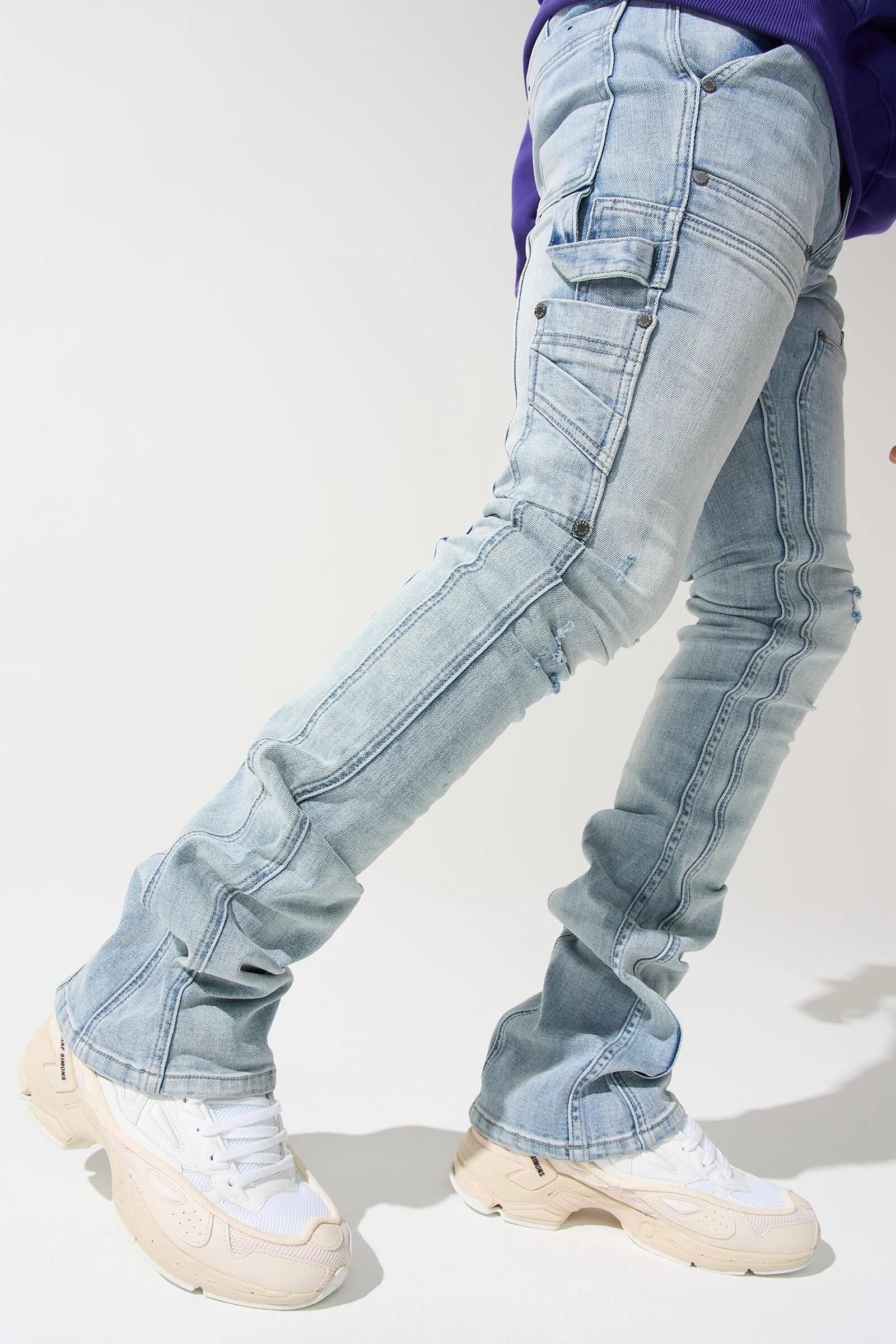 Serenede - ''Sky' Stacked Jeans - Blue Lt.