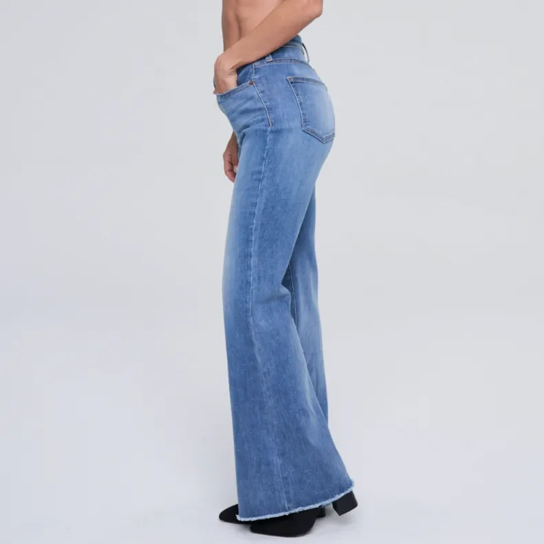 Shea High Rise Medium Wash Flare Jeans