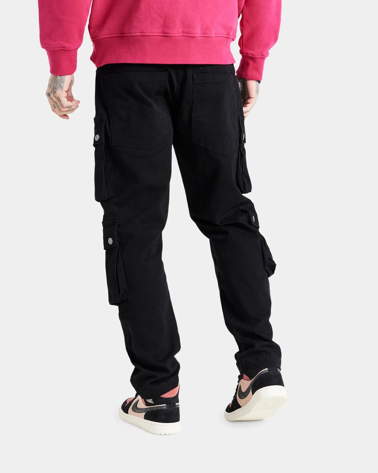 Sik Silk Loose Fit Cargo Pants Black