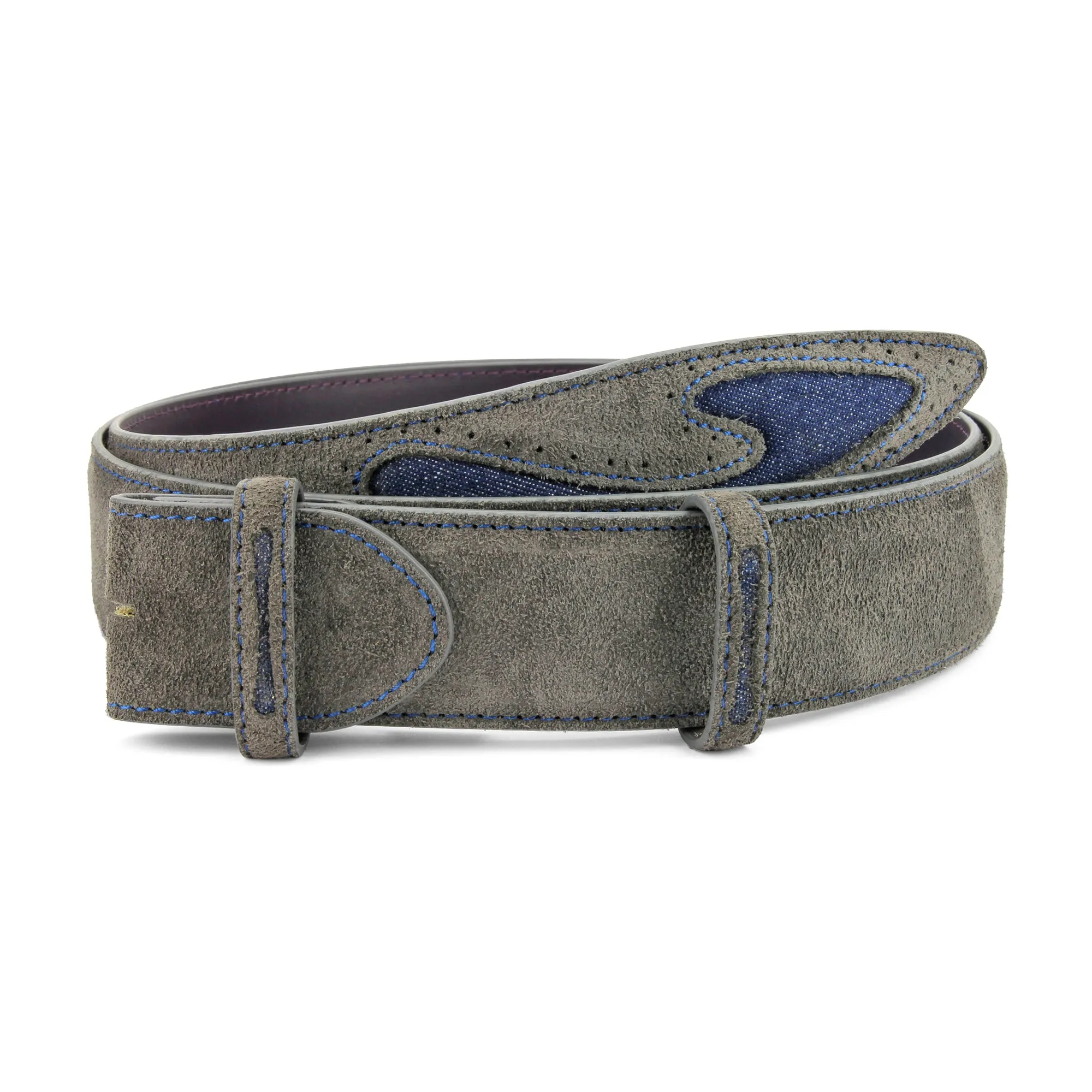 Silverado Suede Denim Insert Belt Strap