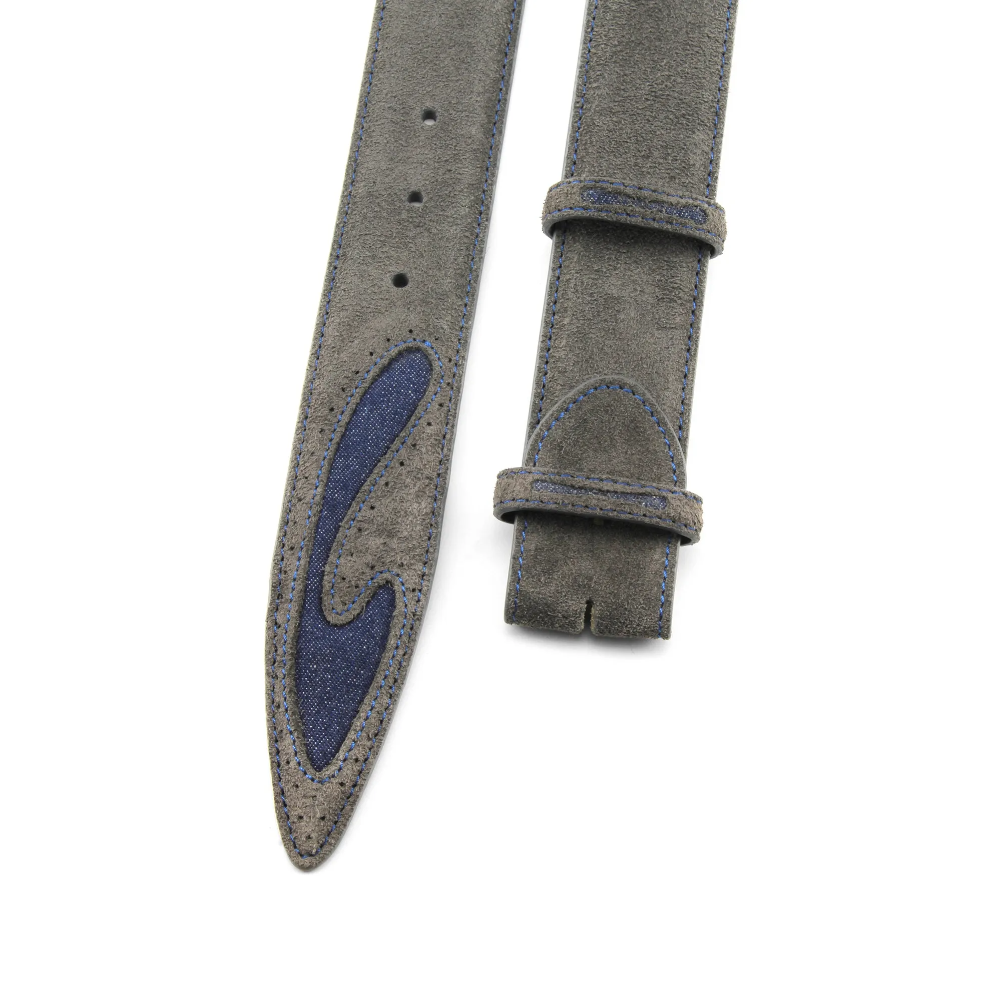 Silverado Suede Denim Insert Belt Strap