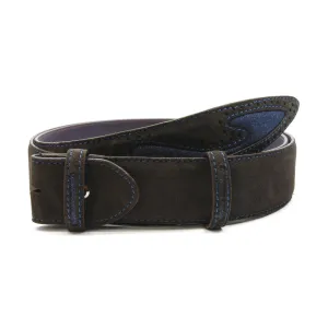 Silverado Suede Denim Insert Belt Strap