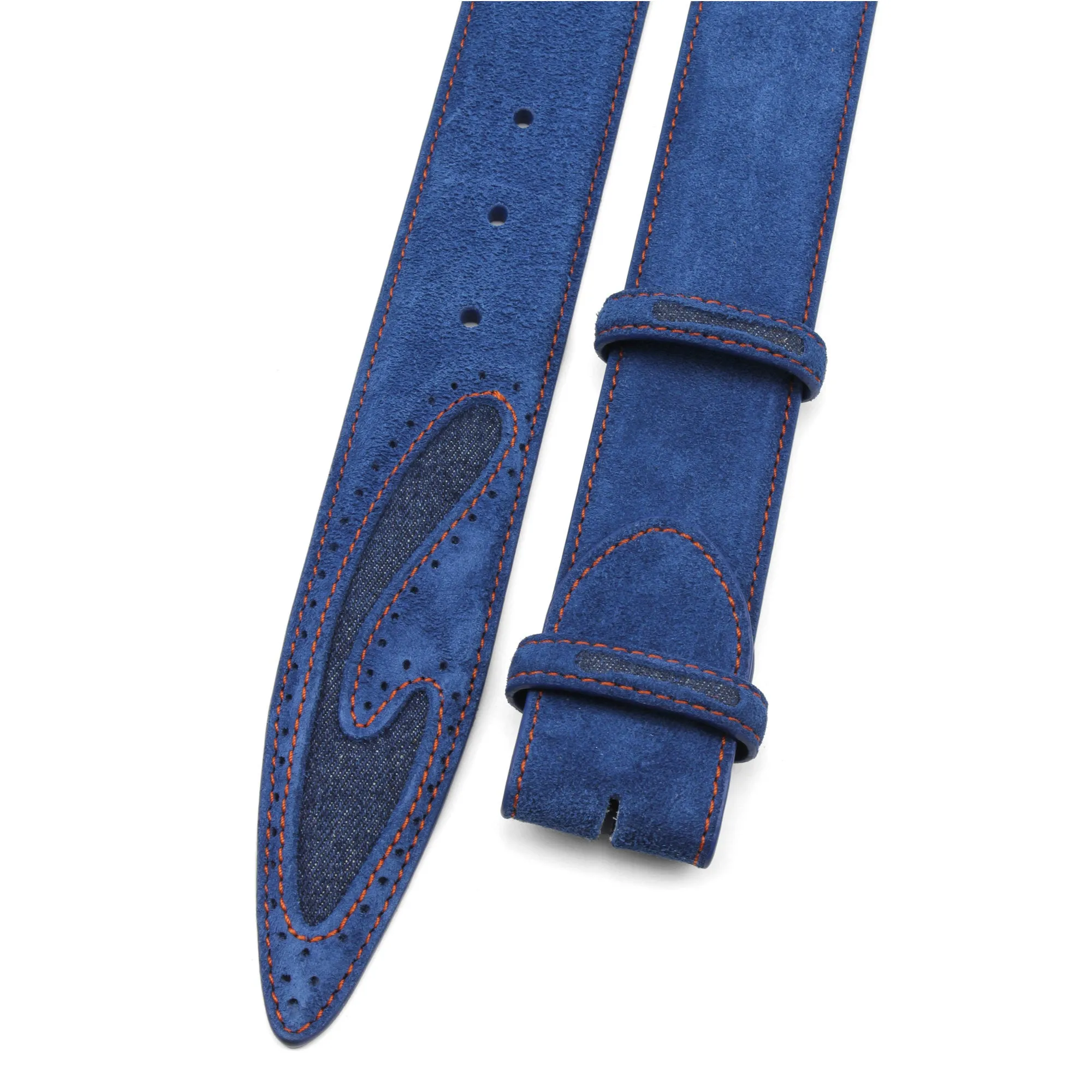 Silverado Suede Denim Insert Belt Strap