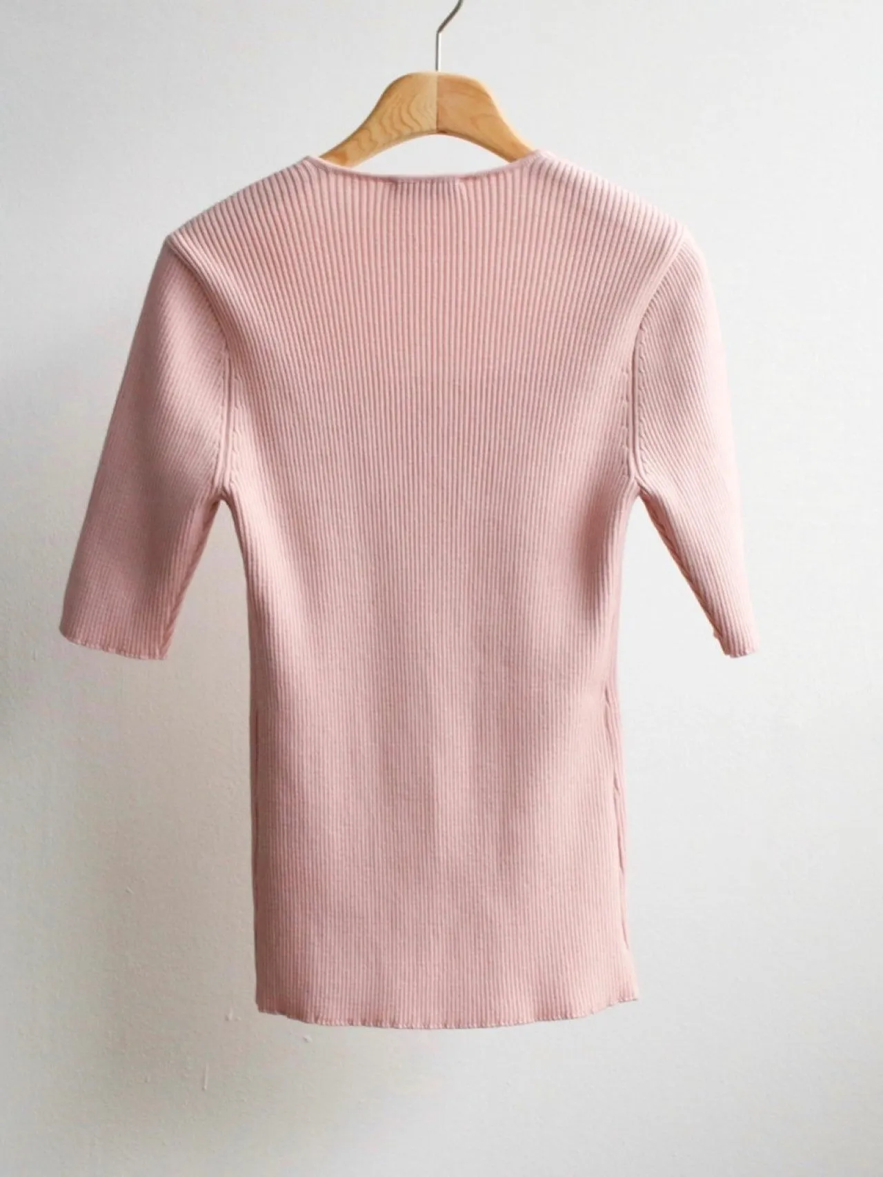 SQUARE NECK HALF SLEEVE KNIT