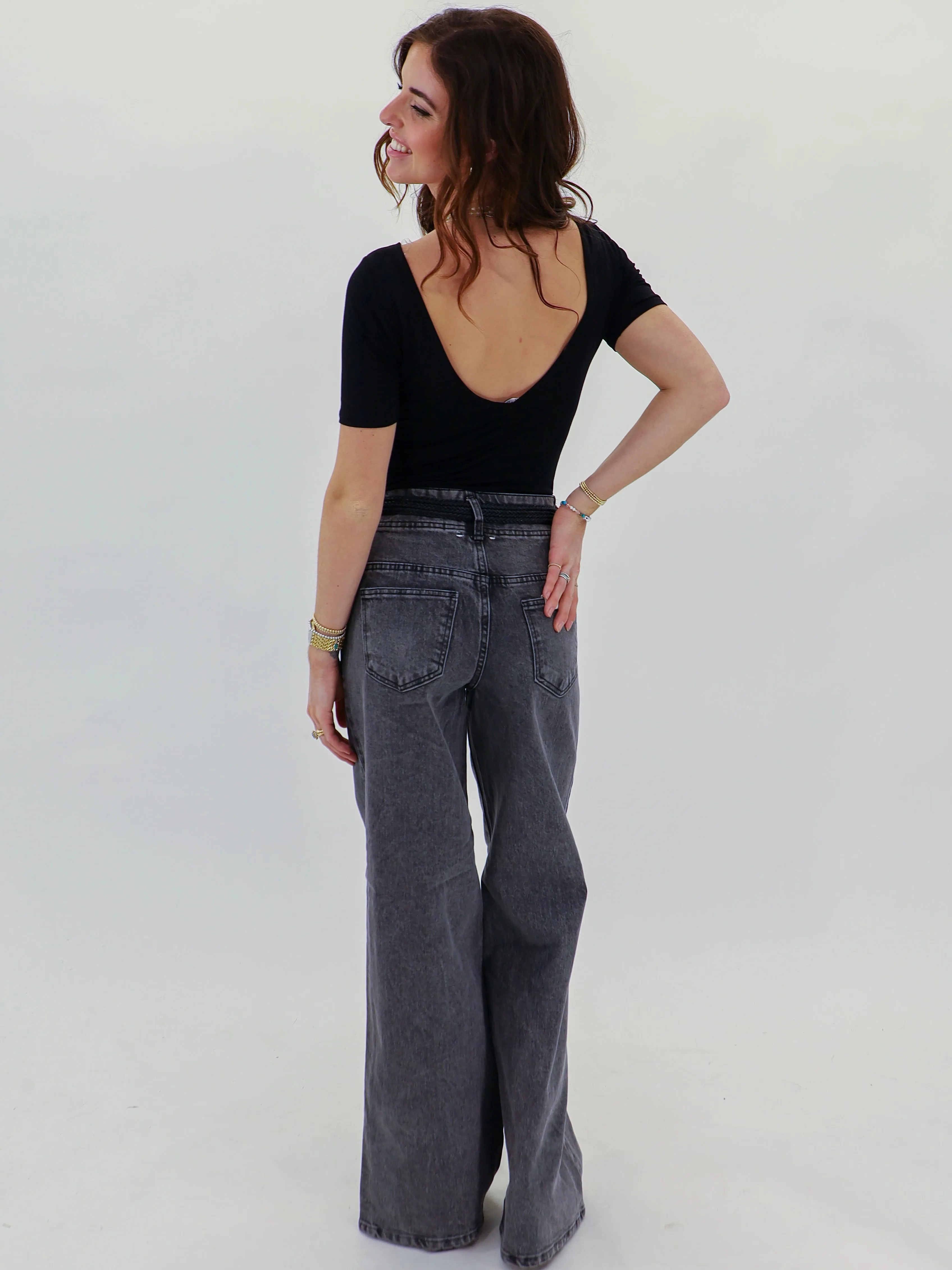 Steel Wide Leg Denim