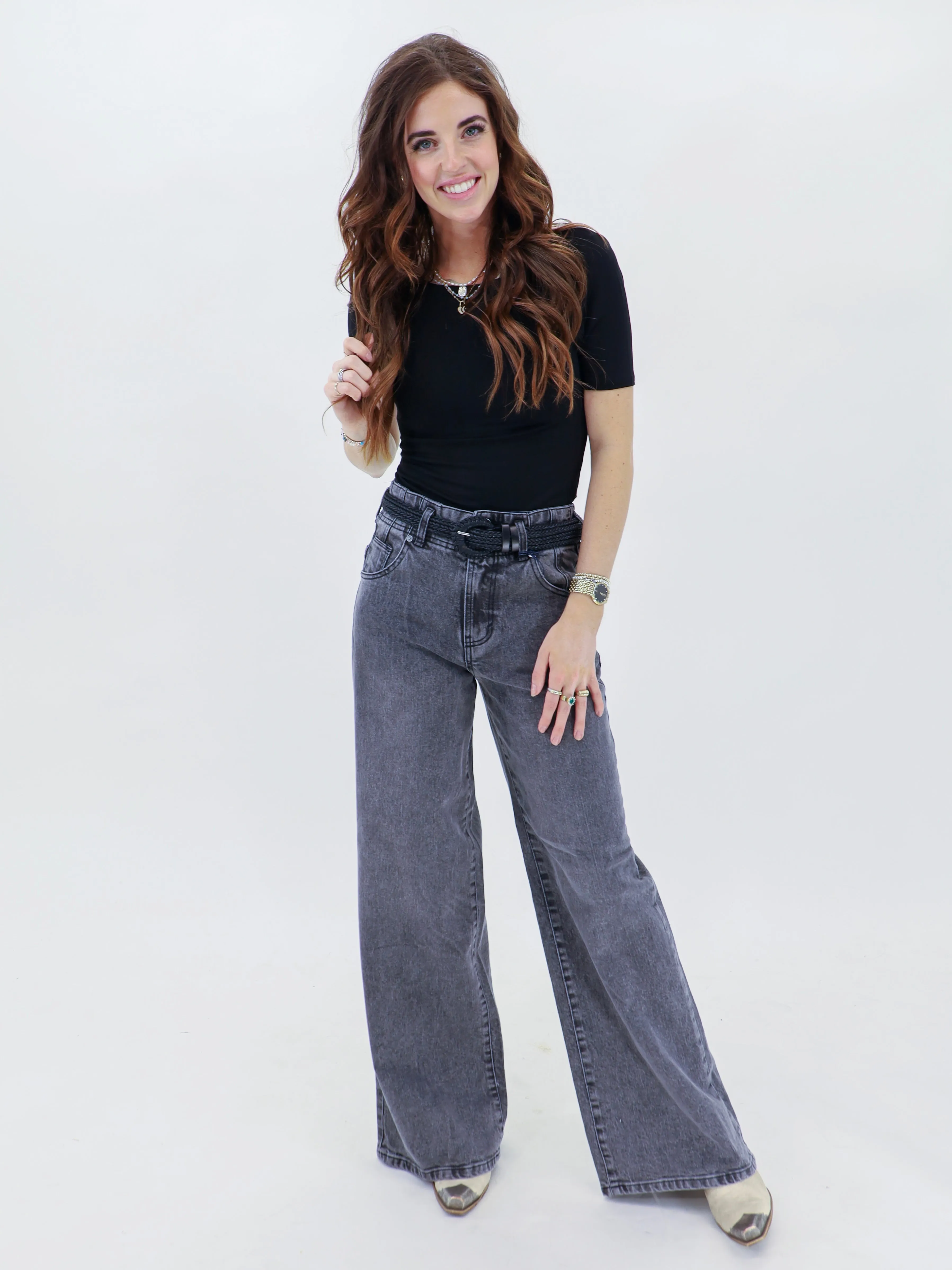 Steel Wide Leg Denim