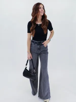 Steel Wide Leg Denim