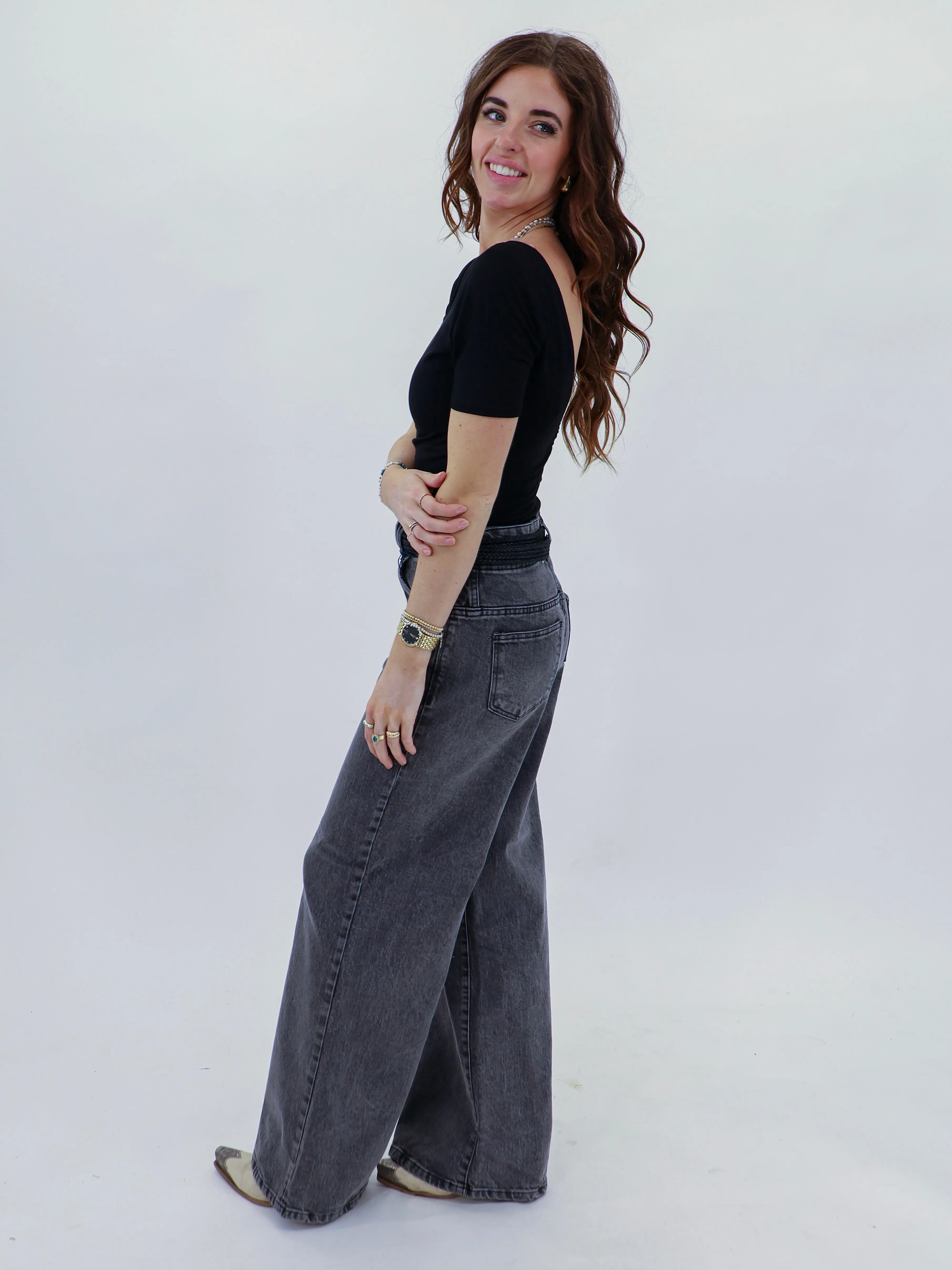 Steel Wide Leg Denim