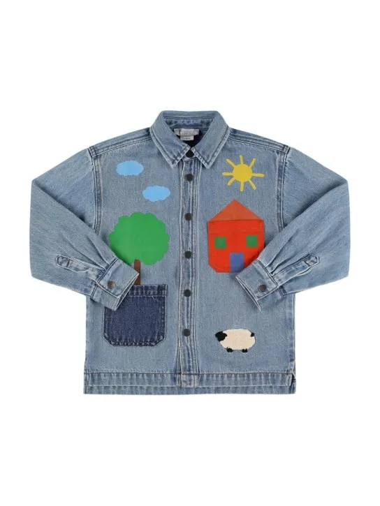 Stella McCartney Kids   Cotton denim shirt w/patches 