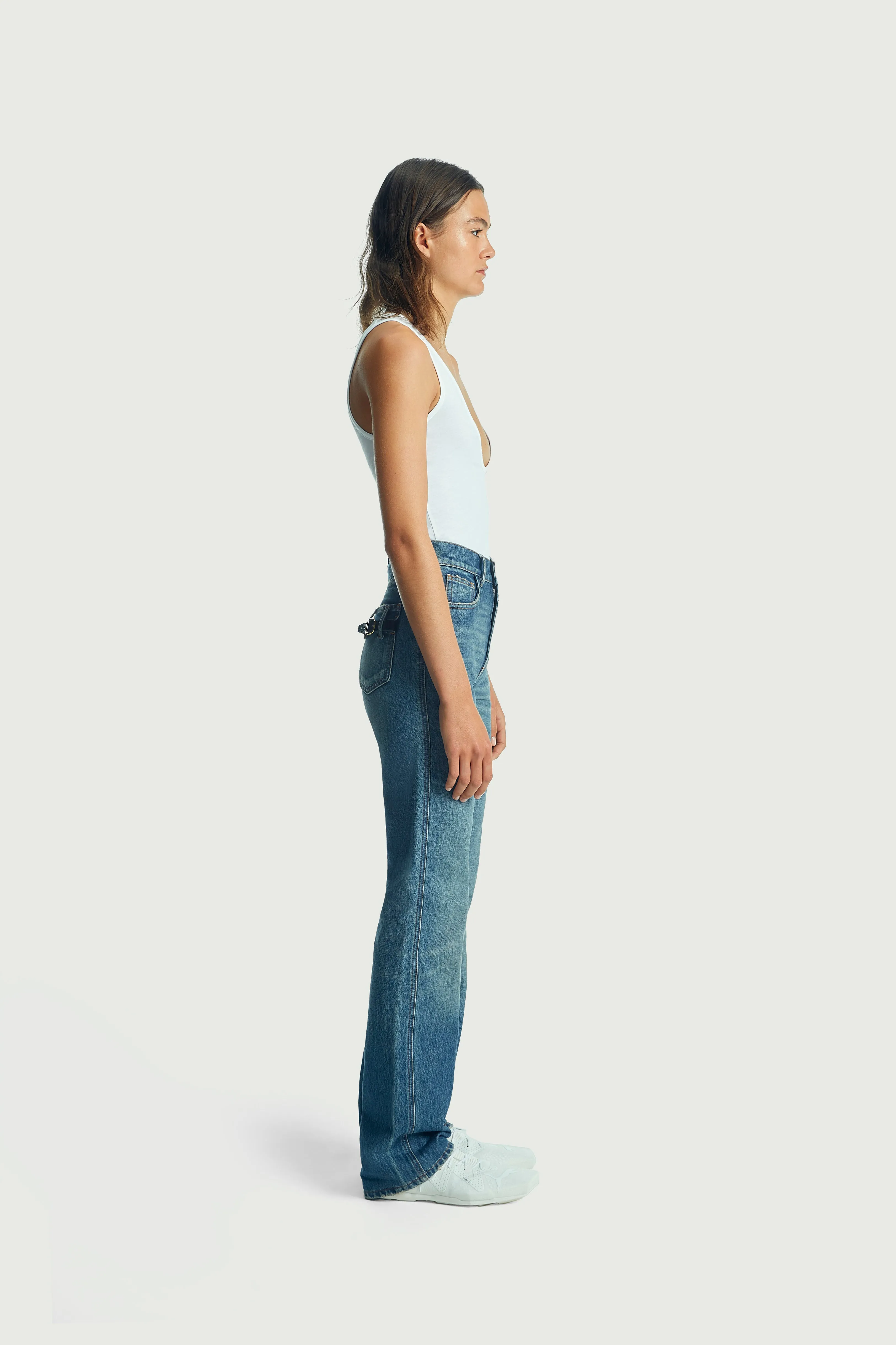 Straight Leg Denim Pants