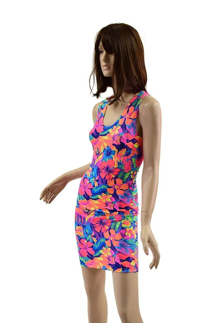 Tahitian Floral Racerback Bodycon Dress