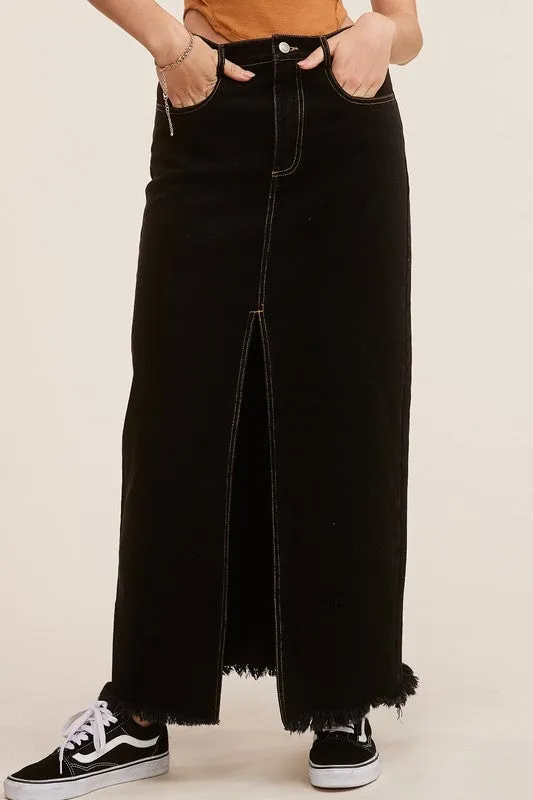 Tezza Denim Maxi Skirt