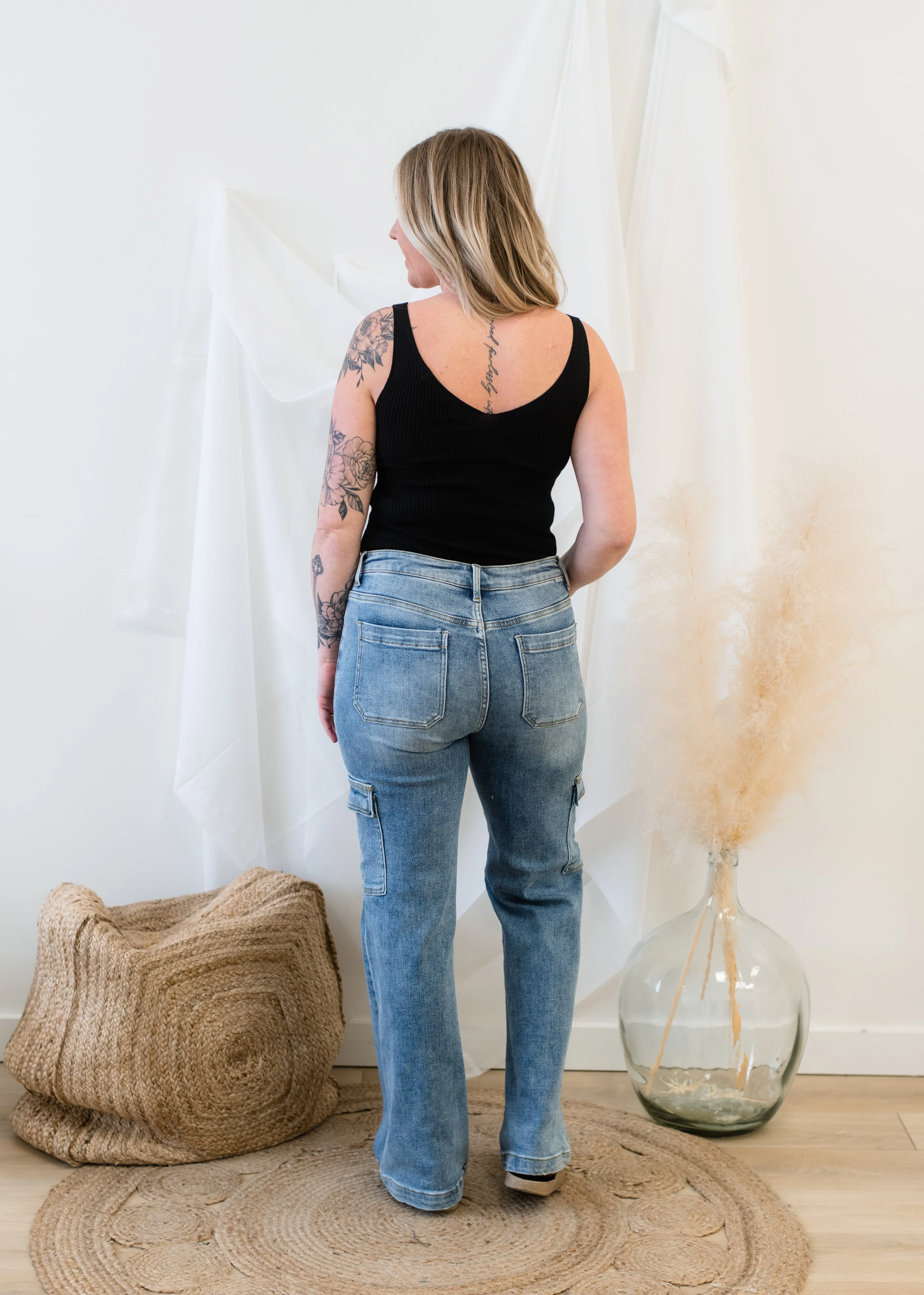 The High Rise Wide Cargo Jeans