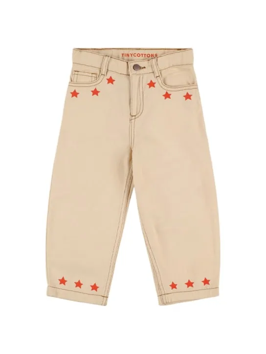 Tiny Cottons   Star print cotton denim jeans 