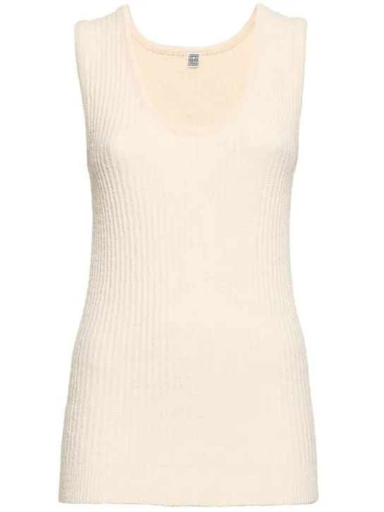 Toteme   Bouclé knit tank top 