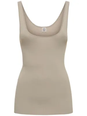 Toteme   Compact knit viscose tank top 