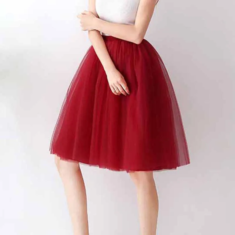 Tulle Skirts for Women Knee Length Layered Short Prom Party Tutu Skirt