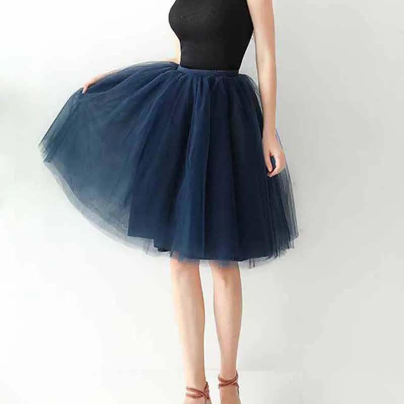 Tulle Skirts for Women Knee Length Layered Short Prom Party Tutu Skirt