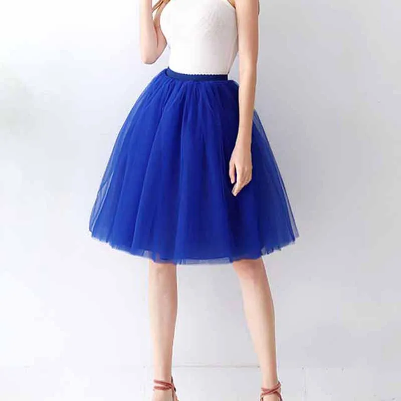 Tulle Skirts for Women Knee Length Layered Short Prom Party Tutu Skirt