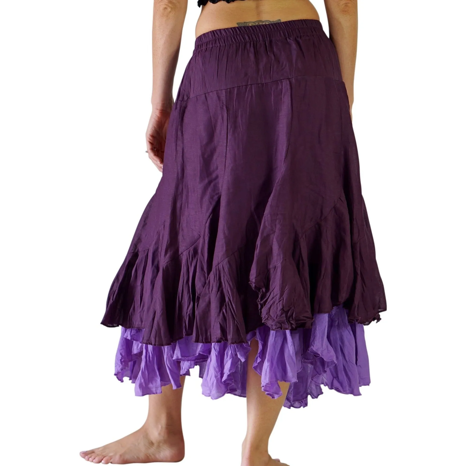 'Two Layer' Renaissance Skirt - Purple/Lilac