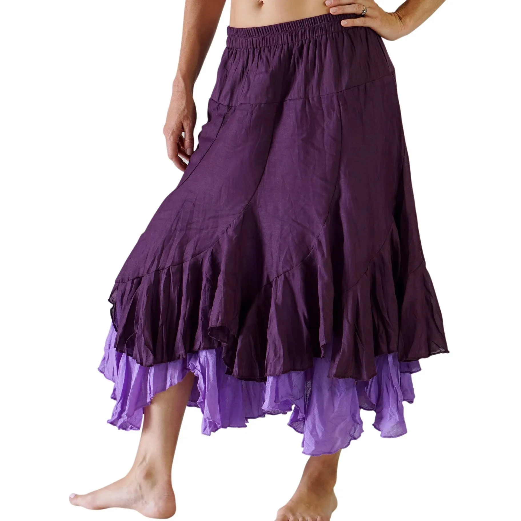 'Two Layer' Renaissance Skirt - Purple/Lilac