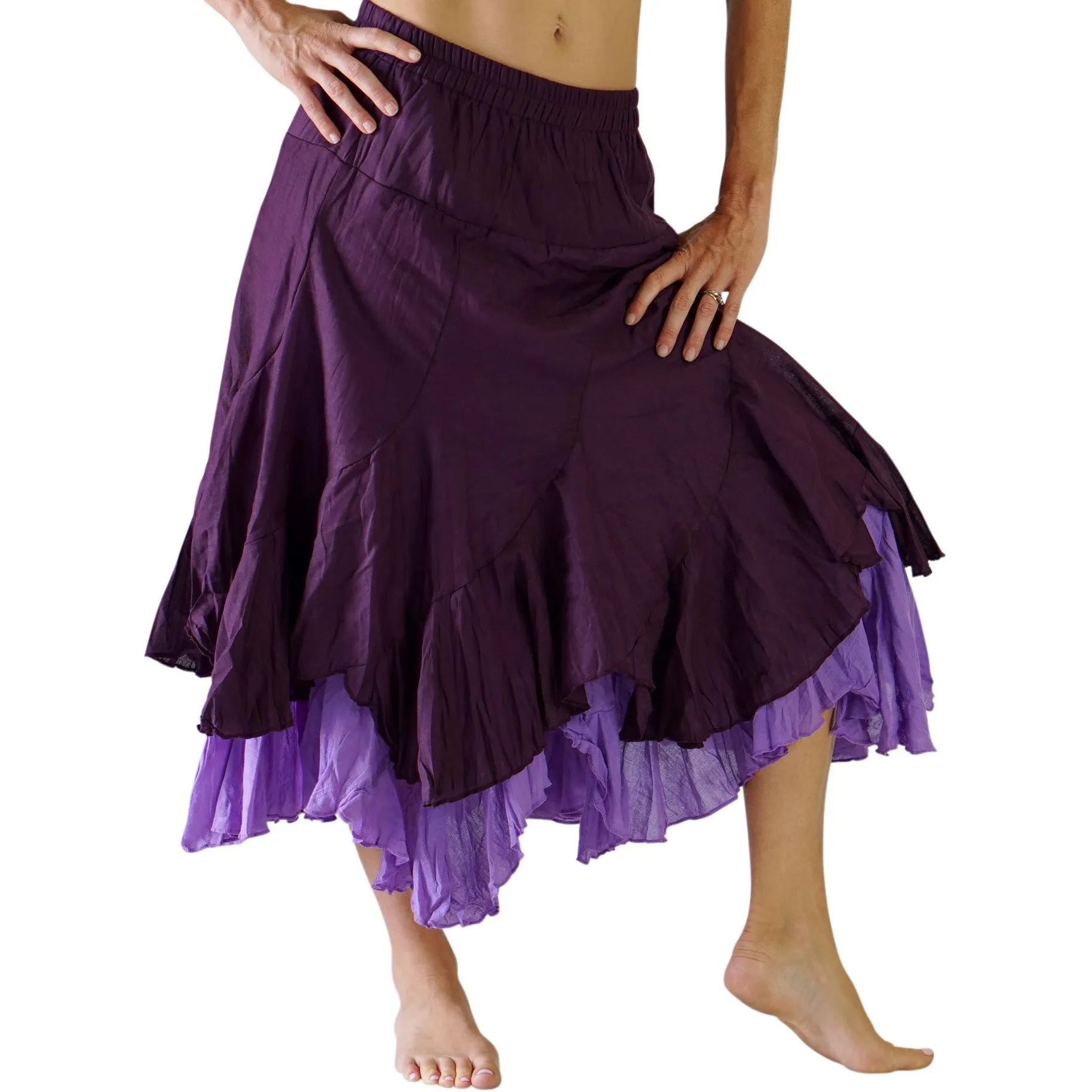 'Two Layer' Renaissance Skirt - Purple/Lilac