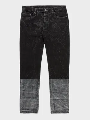 Two-Tone Washed Jeans