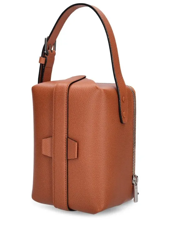 Valextra   Tric Trac leather top handle bag 