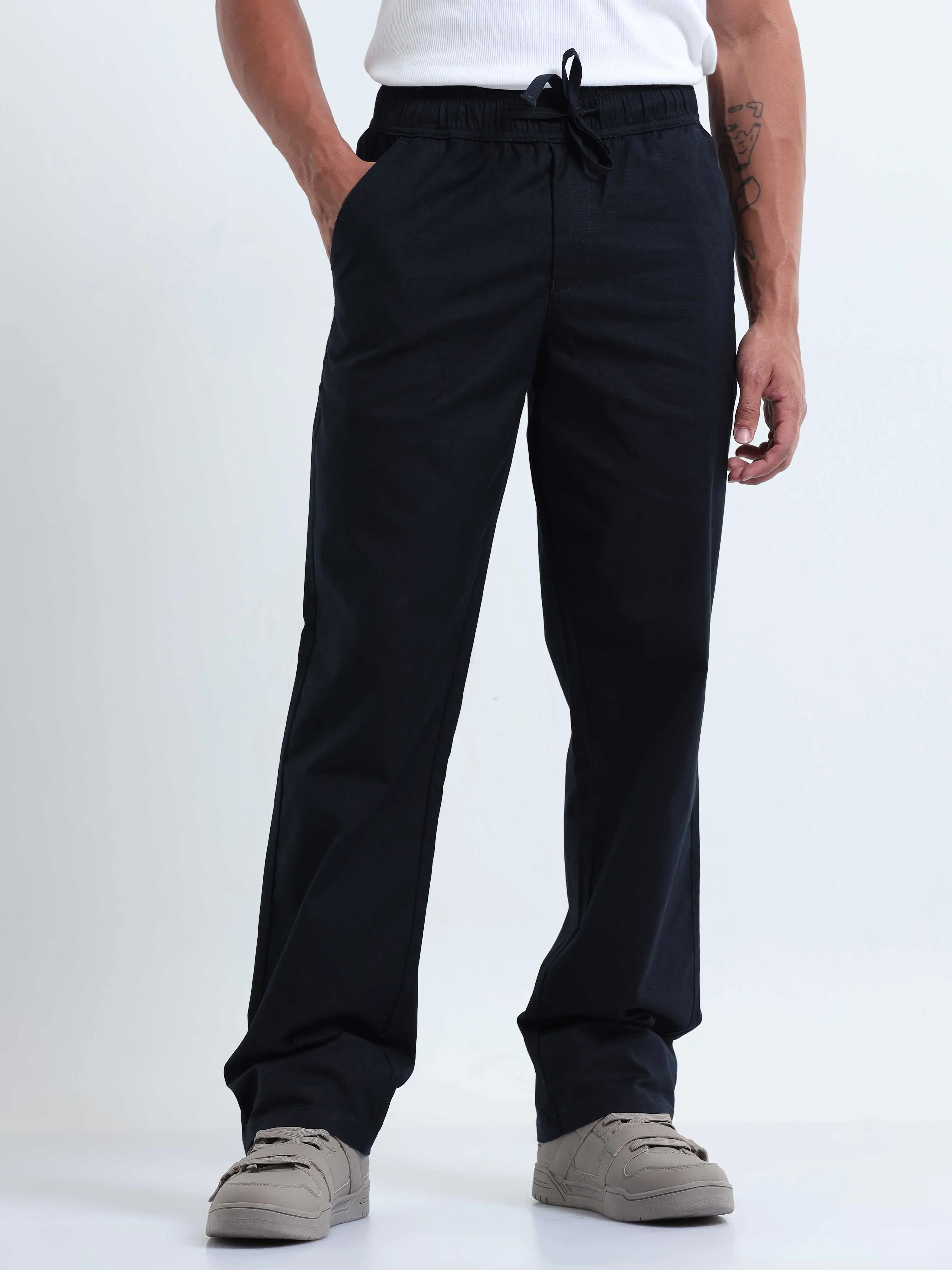 Verve Structural Navy Relaxed Pants