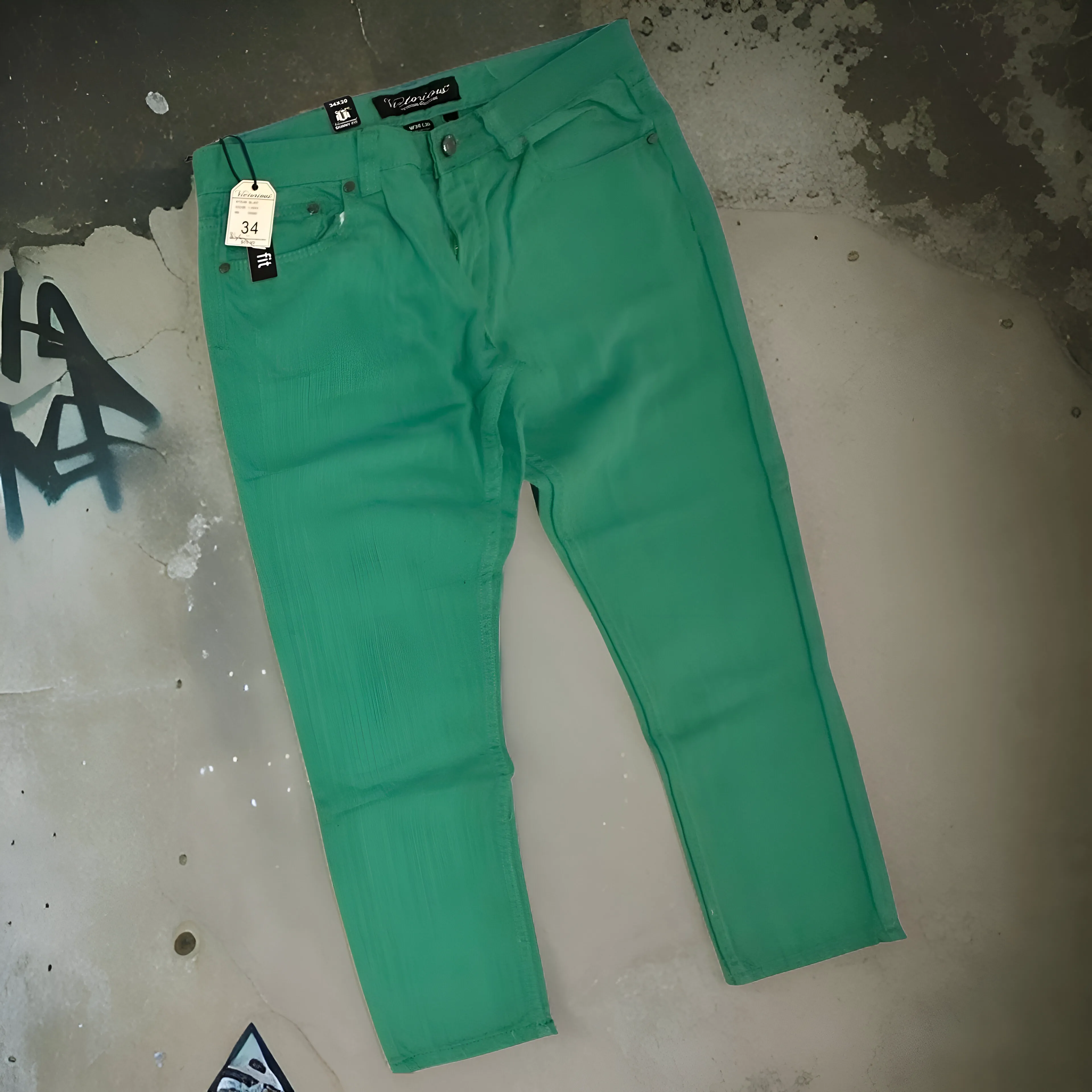 *VICTORIOUS* (GREEN SKINNY FIT) DENIM JEANS FOR MEN