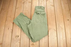 Vintage 1970s OG 107 Green Khaki Army Pants Size 28 x 29