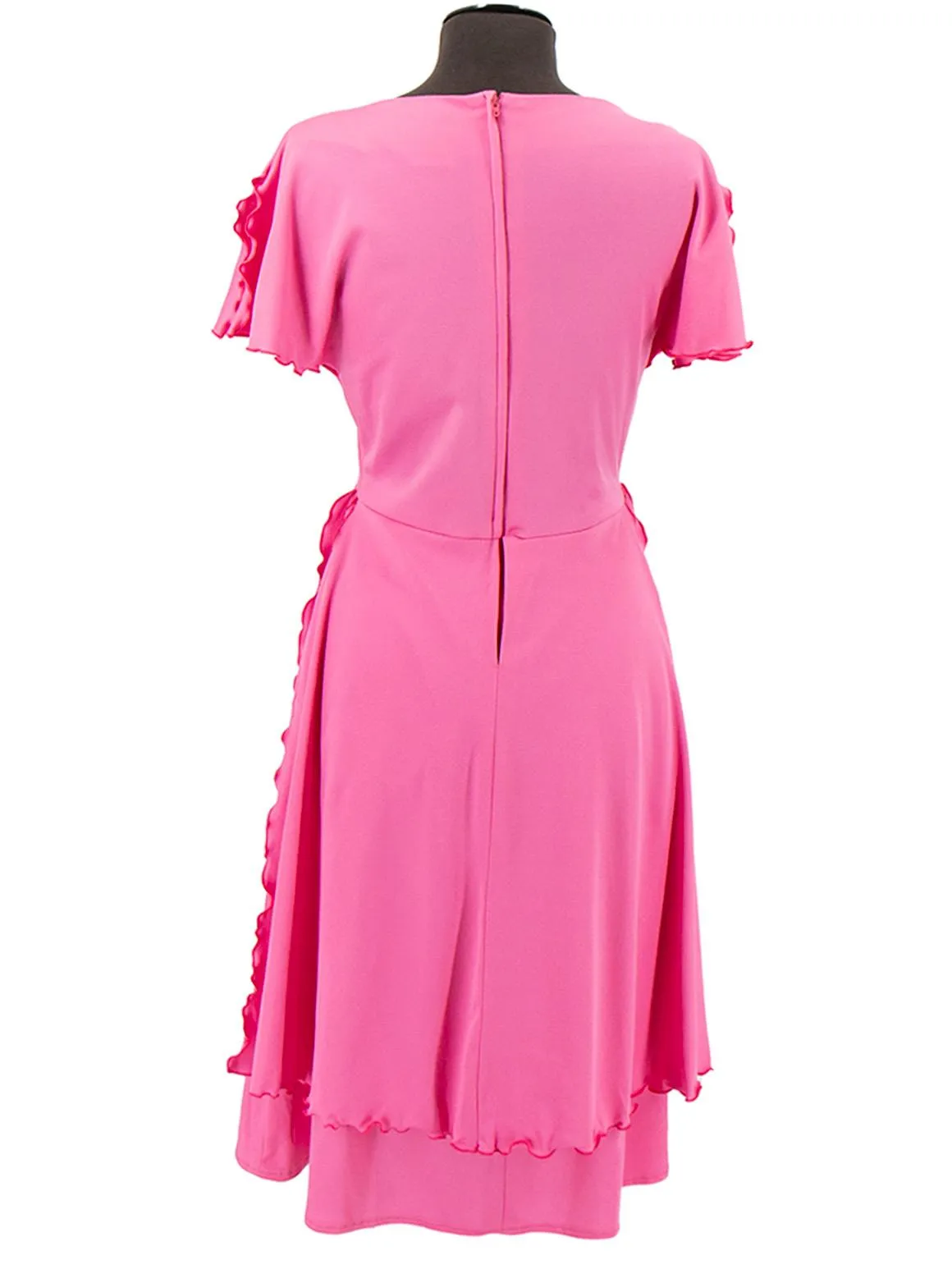 Vintage 1980s Candy Pink Layered Skater Dress