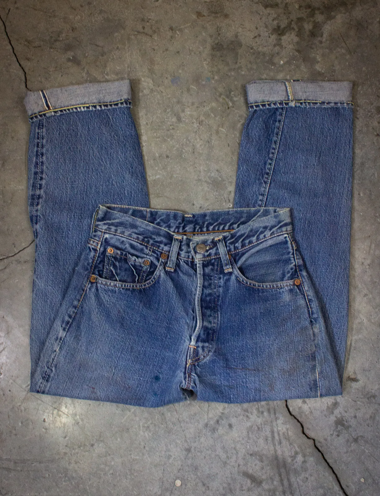 Vintage Levi's Big E Selvedge 501 Denim Jeans 60s 26w