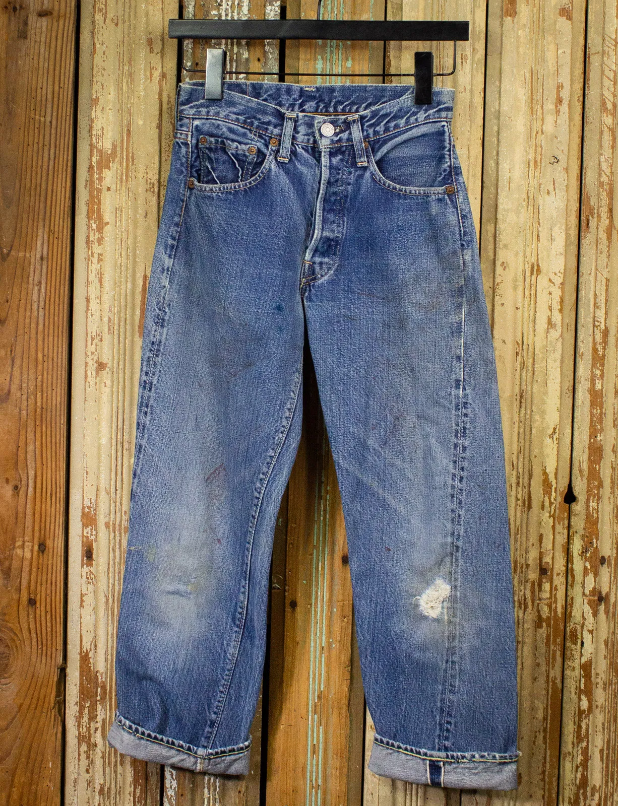 Vintage Levi's Big E Selvedge 501 Denim Jeans 60s 26w