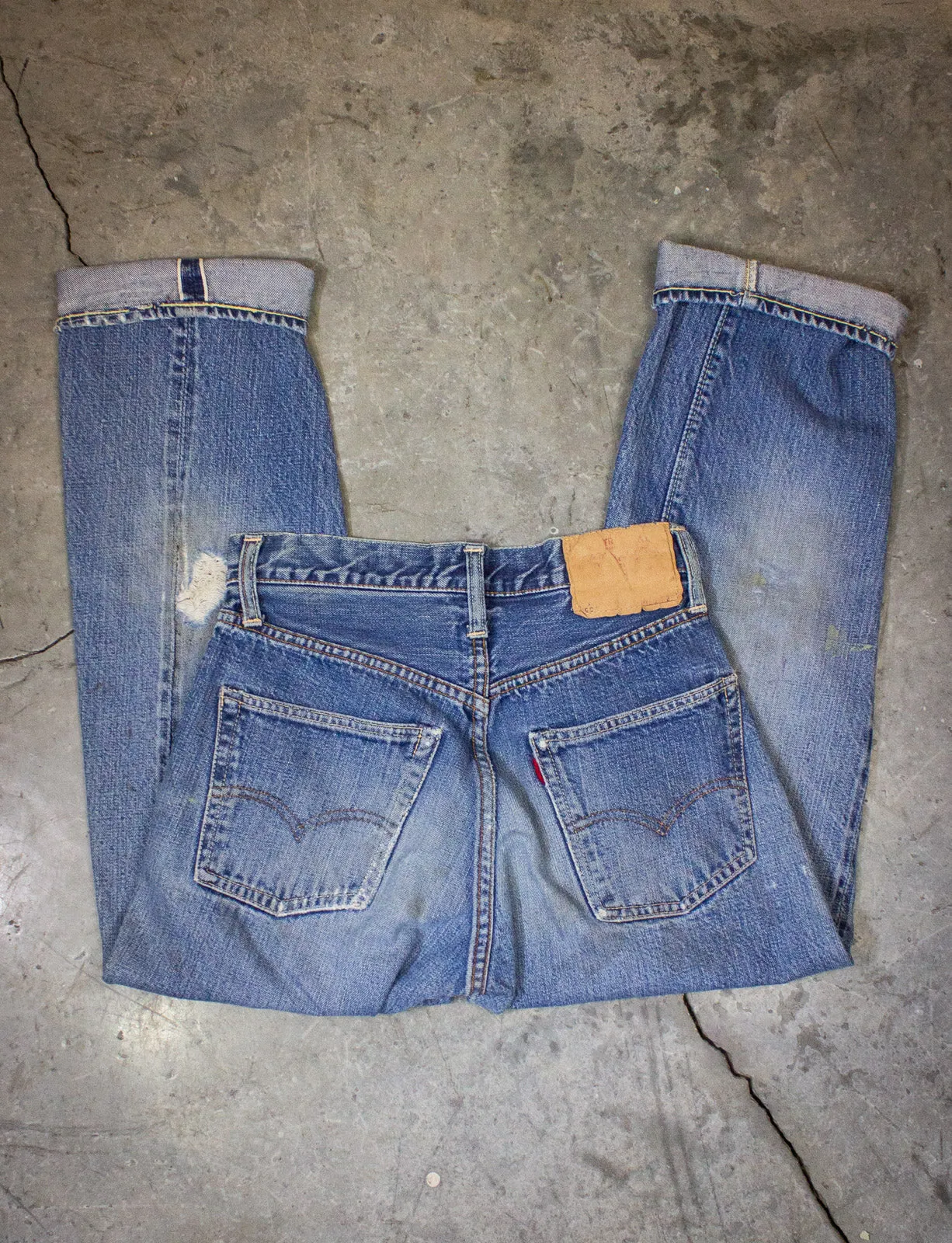 Vintage Levi's Big E Selvedge 501 Denim Jeans 60s 26w