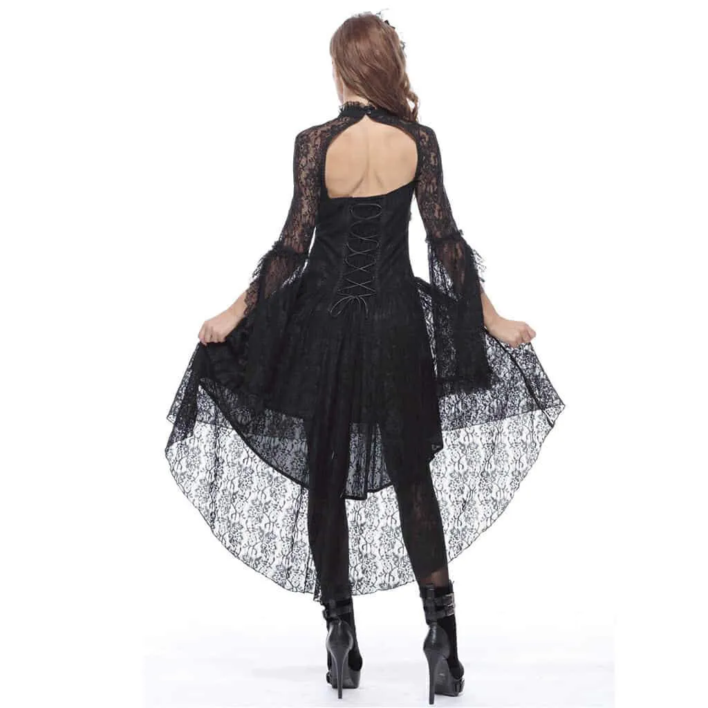 Women's Layered Lace Goth Little Black Dress