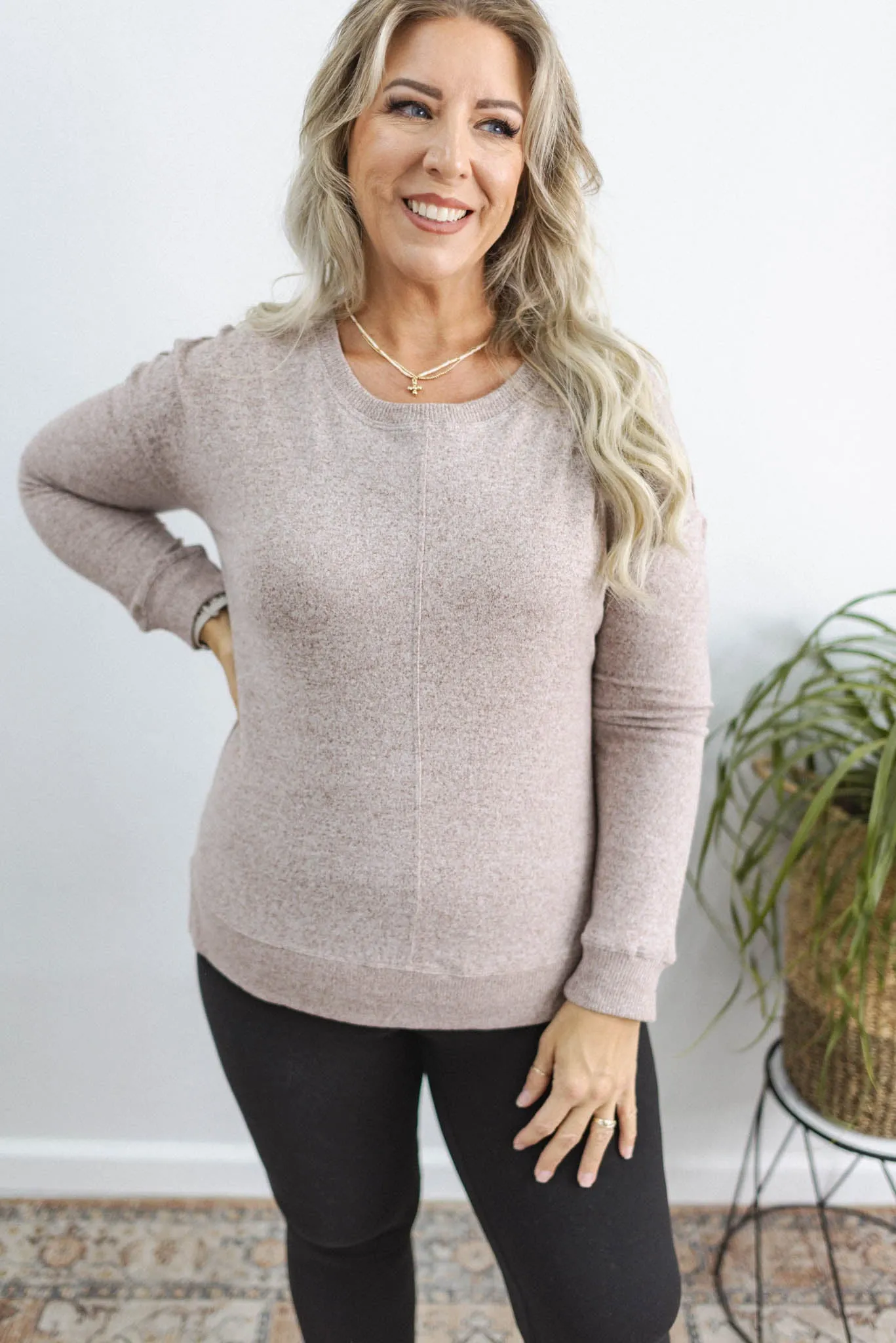 Wonderful World Brushed Knit Top