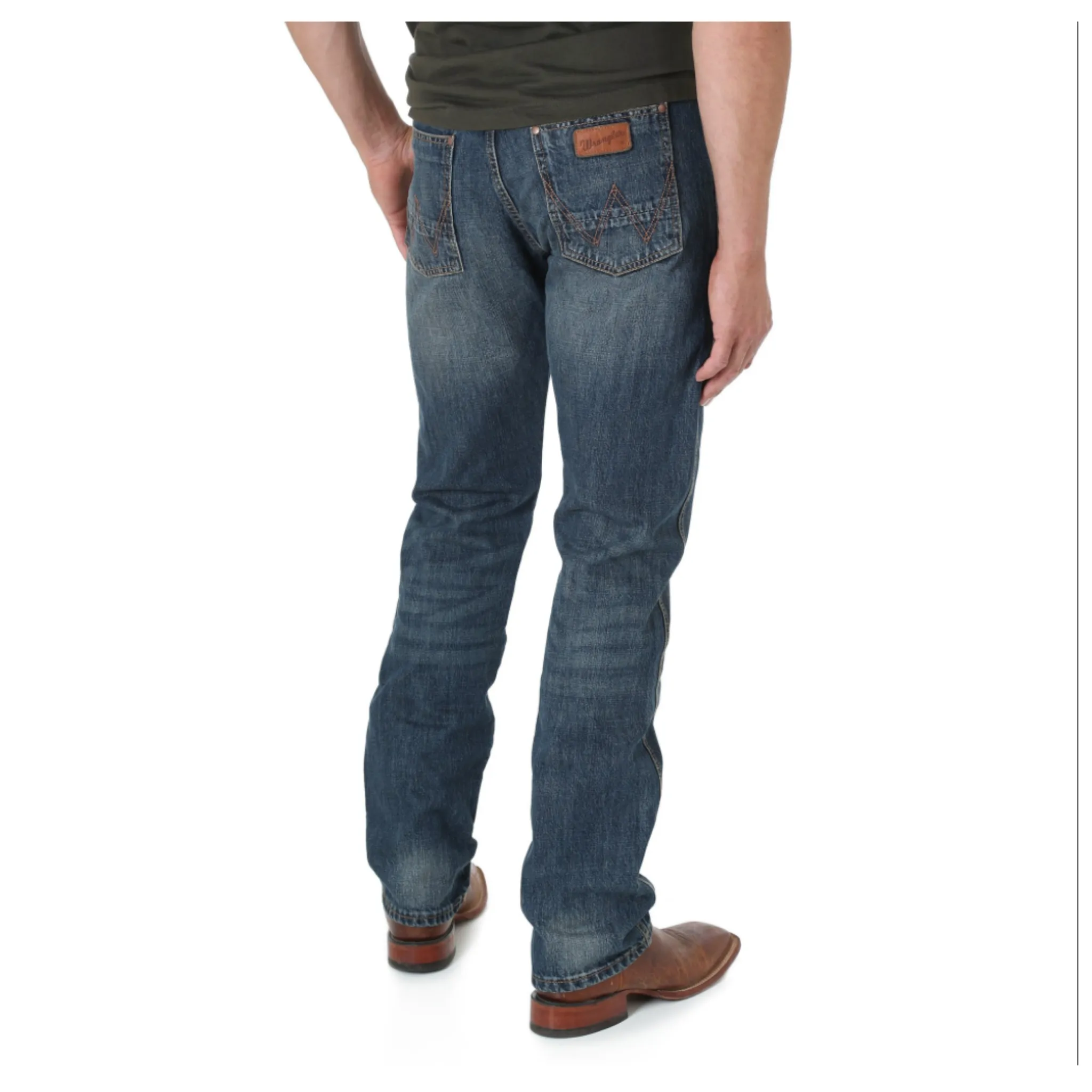 WRANGLER MEN'S RETRO DARK NIGHT SLIM STRAIGHT LEG JEANS - 88MWZDK