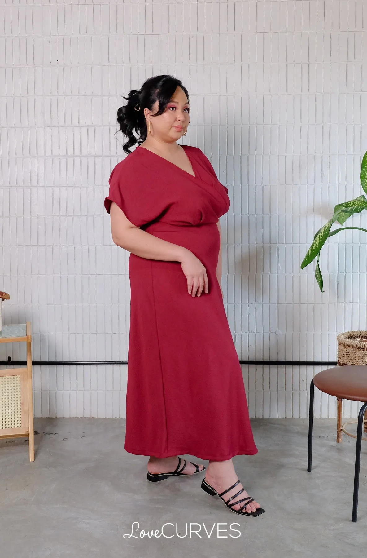 Wrap Maxi Dress - Wine